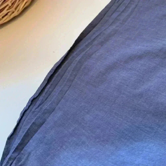 J. Crew Mens  Organic Cotton Slim Untucked Long Sleeve Casual Blue Shirtp - Picture 6 of 9